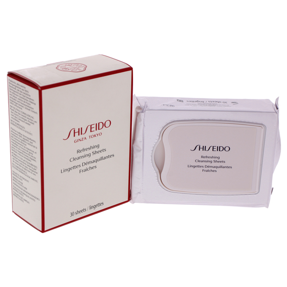 Refreshing Cleansing Sheet by Shiseido for Unisex - 30 Count Wipes - Picture 4 of 4
